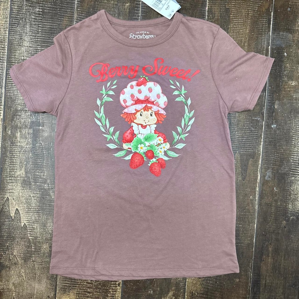 Hybrid Apparel Strawberry Shortcake Berry Sweet Graphic Tee T-Shirt